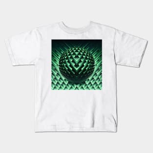 space invaders as a green sphere Kids T-Shirt